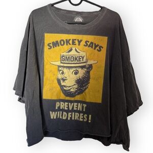 Smokey Bear 'Prevent Wildfires' Graphic Tee - Black & Mustard